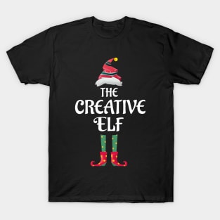 The Creative Christmas Elf Matching Pajama Family Party Gift T-Shirt